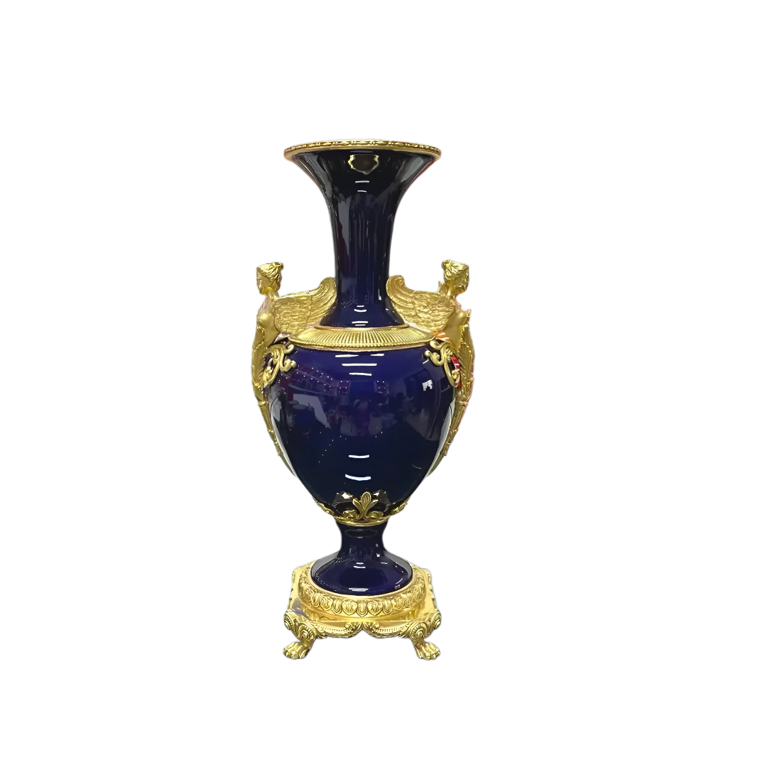 Maison Couture - Bình Hoa Imperium Empire Divin Vase - Column Urn Seraphim – Imperial Cobalt H56x22x29-BÌNH HOA-CẬU HAỊ HOME DECOR-CẬU HAI HOME DECOR
