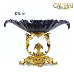 Maison Couture - Bình Hoa Imperium Empire Divin Vase - Column Urn Seraphim – Imperial Cobalt H56x22x29-CẬU HAI HOME DECOR