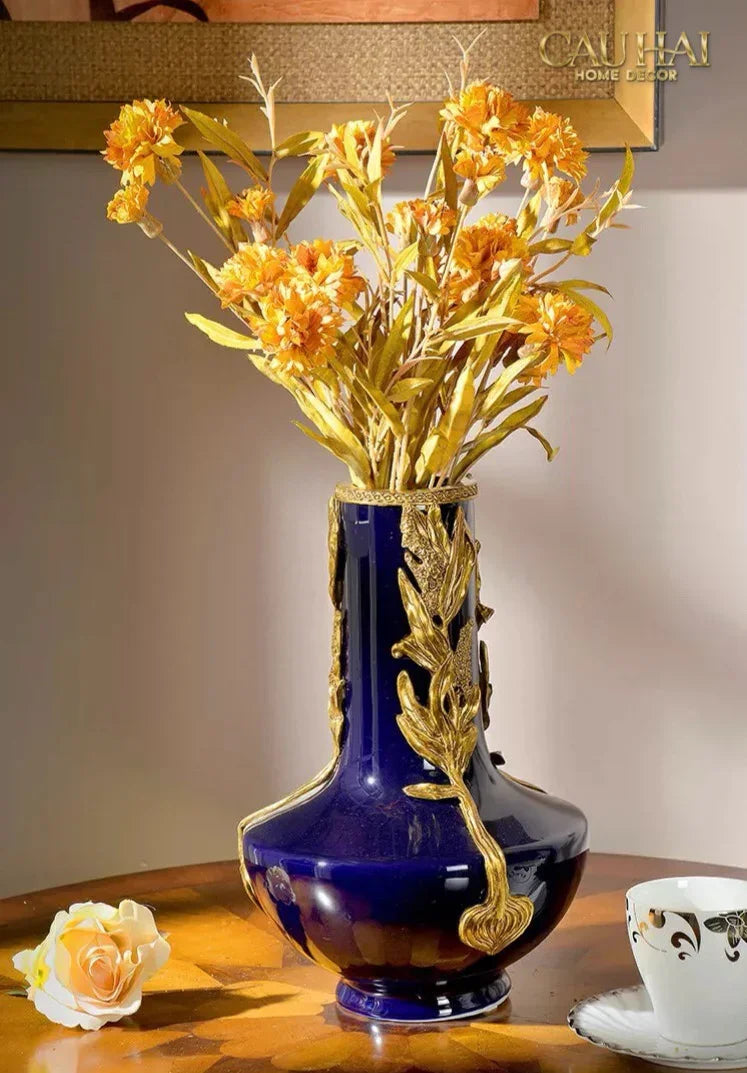 Maison Couture - Bình Hoa Imperium Empire Divine Vase - Laurel Amphora Miniature – Imperial Cobalt 30x21x21-CẬU HAI HOME DECOR