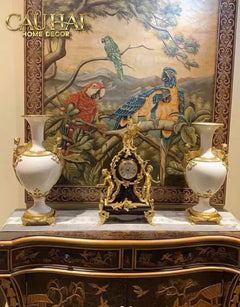 Maison Couture - Bình Hoa Imperium Empire Divine Vase - Papillon Pedestal – D’Ivoire H60x26x26-CẬU HAI HOME DECOR