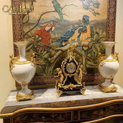 Maison Couture - Bình Hoa Imperium Empire Divine Vase - Papillon Pedestal – D’Ivoire H60x26x26-CẬU HAI HOME DECOR