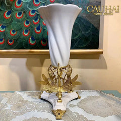 Maison Couture - Bình Hoa Imperium Empire Divine Vase - Papillon Pedestal – D’Ivoire H60x26x26-CẬU HAI HOME DECOR
