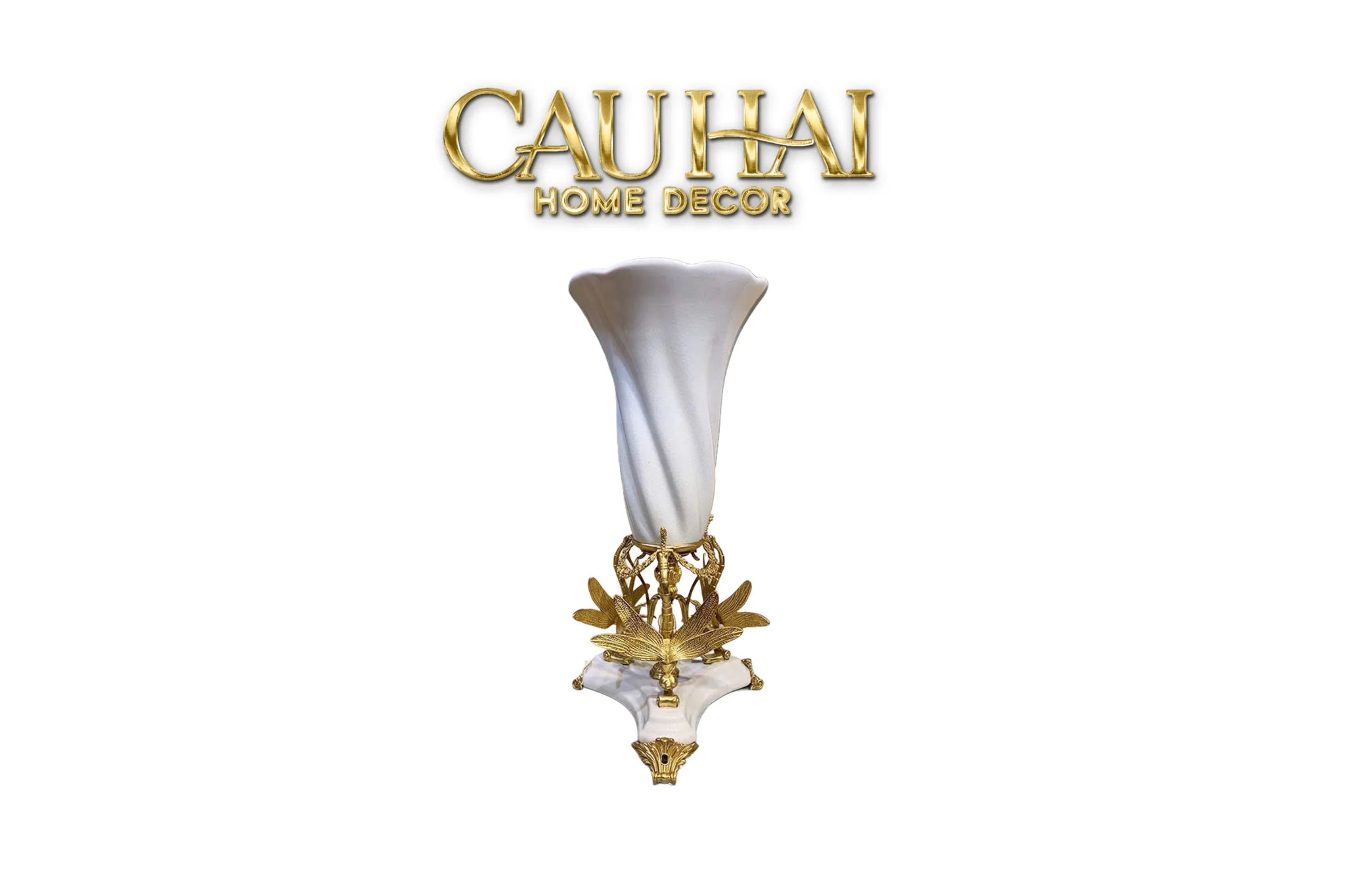 Maison Couture - Bình Hoa Imperium Empire Divine Vase - Papillon Pedestal – D’Ivoire H60x26x26-CẬU HAI HOME DECOR