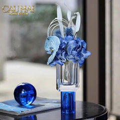 Maison Couture - Bình Hoa Pha Lê Atelier Émeraude Crystal Geometric Vessel 10x19-CẬU HAI HOME DECOR