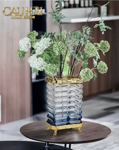 Maison Couture - Bình Hoa Pha Lê Azure Obelisk Cristalleries 22/32-CẬU HAI HOME DECOR