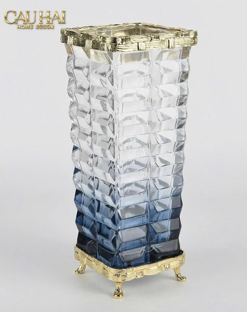 Maison Couture - Bình Hoa Pha Lê Azure Obelisk Cristalleries 22/32-CẬU HAI HOME DECOR