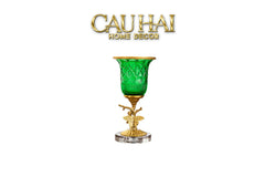 Maison Couture - Bình Hoa Pha Lê Brasson Papillon Emerald H30-CẬU HAI HOME DECOR