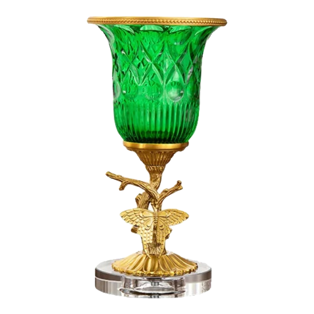Maison Couture - Bình Hoa Pha Lê Brasson Papillon Emerald H30-BÌNH HOA-CẬU HAỊ HOME DECOR-CẬU HAI HOME DECOR