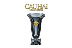 Maison Couture - Bình Hoa Pha Lê L’Atelier Medusa Midnight Goblet Cristallerie Vase 33-CẬU HAI HOME DECOR