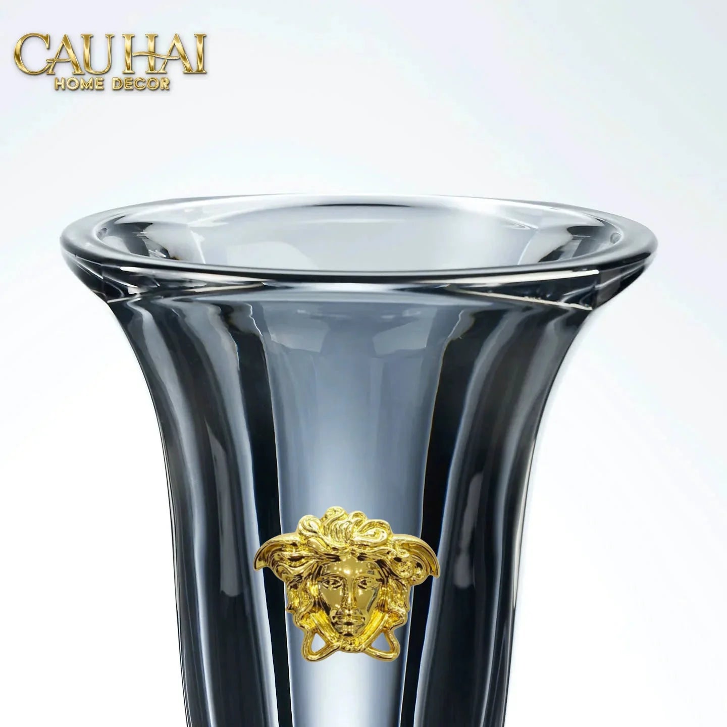Maison Couture - Bình Hoa Pha Lê L’Atelier Medusa Midnight Goblet Cristallerie Vase 33-CẬU HAI HOME DECOR