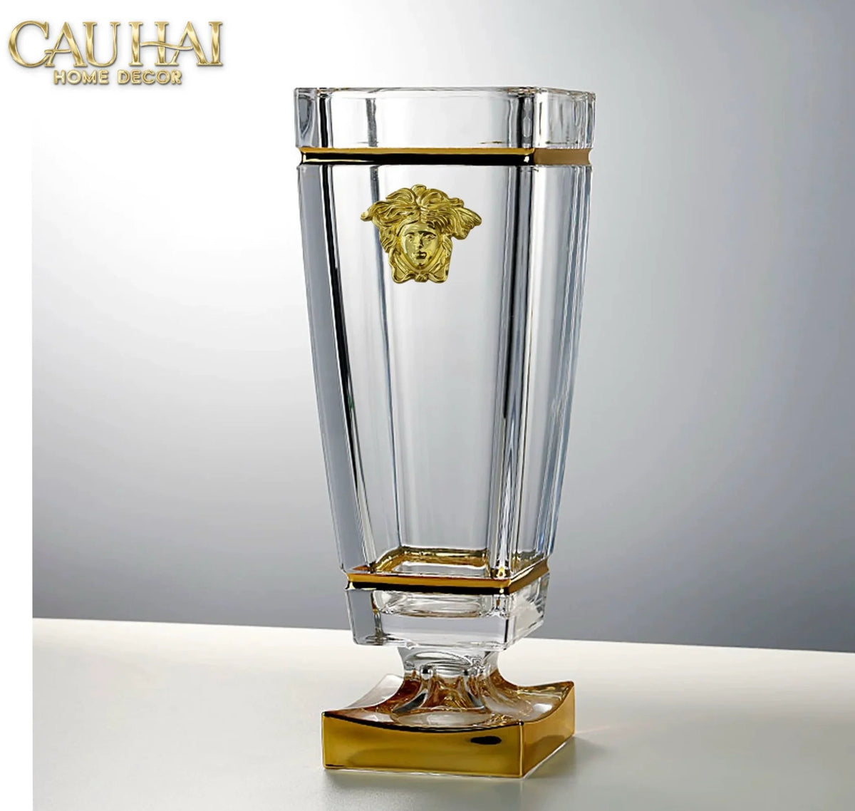 Maison Couture - Bình Hoa Pha Lê V Class Critalleries Obelish Meduse Vase H36x11 M13.5-BÌNH HOA-CẬU HAI HOME DECOR-CẬU HAI HOME DECOR