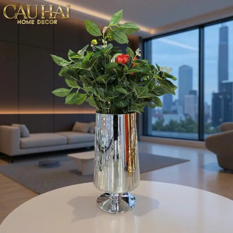 Maison Couture - Bình Hoa Platinum Cristallerie Platinum Elysium. 14x34-CẬU HAI HOME DECOR