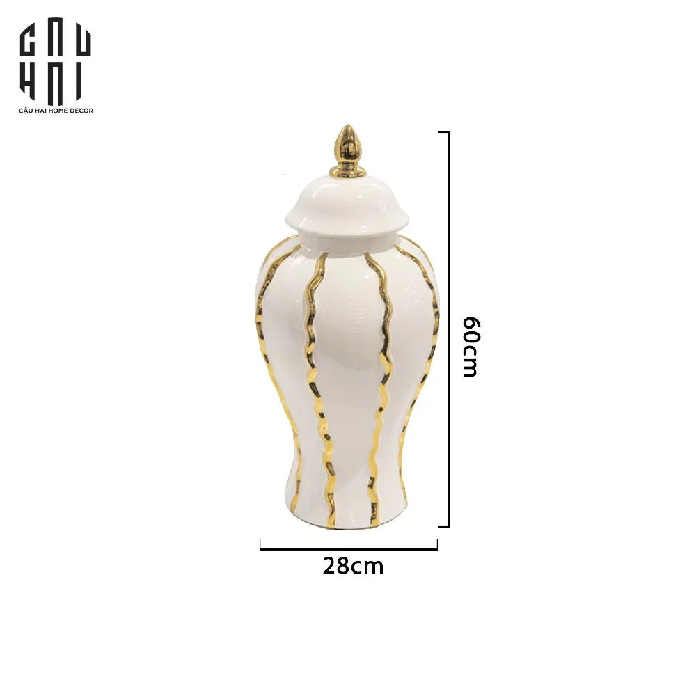 Maison Couture - Bình Hoa Porcelain Atelier Flynn H60-CẬU HAI HOME DECOR