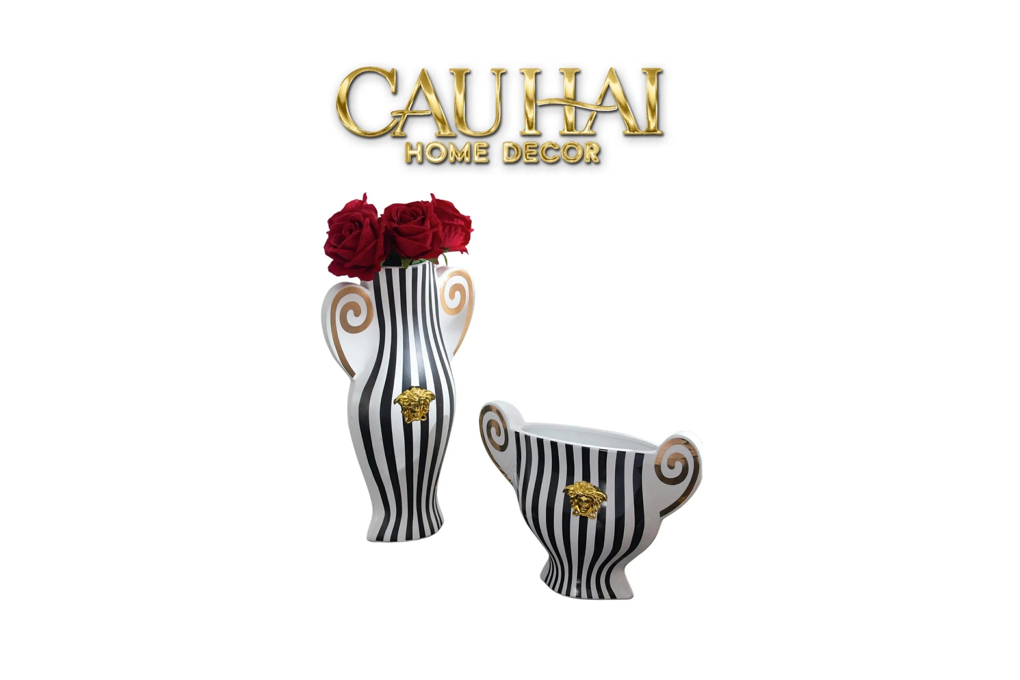 Maison Couture - Bình Hoa Renaissance Grecque Soho Medusa S22/S36-CẬU HAI HOME DECOR