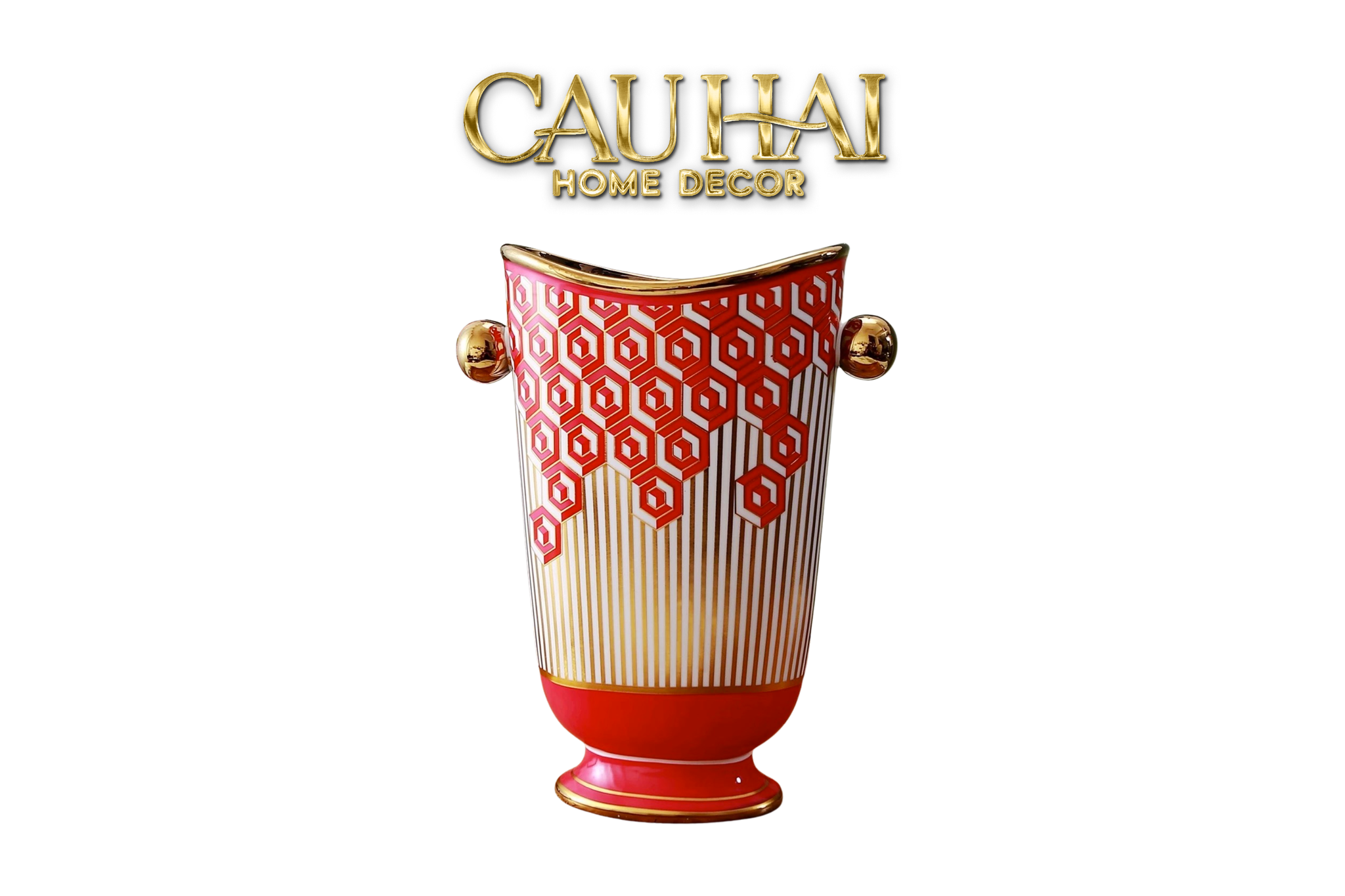 Maison Couture - Bình Hoa Rouge et Or de Bon Augure H28 - CẬU HAI HOME DECOR
