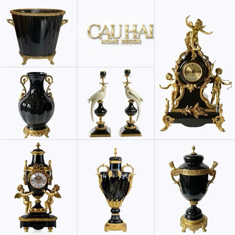 Maison Couture – Bình Hoa Sứ Đồng Imperium Empire Amphora Of Dionysus - Barocco Divine Vase H52-BÌNH HOA-CẬU HAỊ HOME DECOR-CẬU HAI HOME DECOR