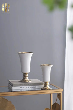 Maison Couture - Bình Hoa Sứ Trắng Venice AB House Manhattan Vibe 11x20-CẬU HAI HOME DECOR