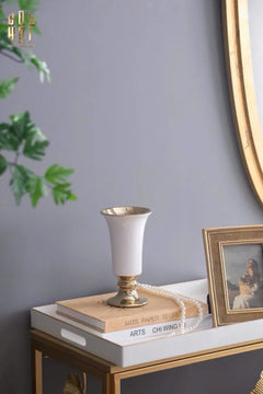 Maison Couture - Bình Hoa Sứ Trắng Venice AB House Manhattan Vibe 11x20-CẬU HAI HOME DECOR