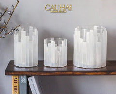 Maison Couture - Bình Hoa Thạch Anh Trắng Elite Quartz Allure Gemstone Vases H30-CẬU HAI HOME DECOR