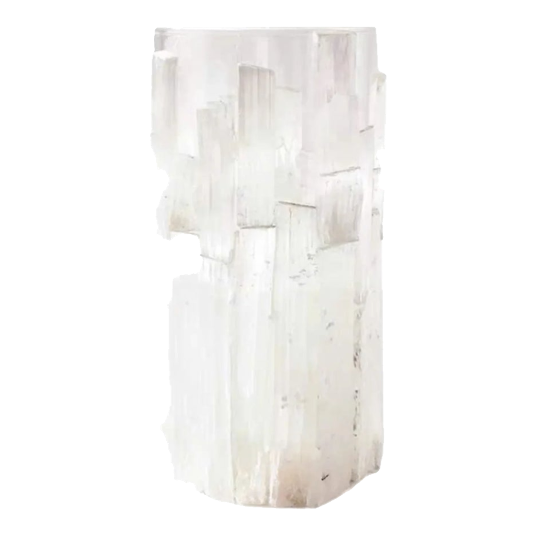 Maison Couture - Bình Hoa Thạch Anh Trắng Elite Quartz Allure Gemstone Vases H30-BÌNH HOA-Đối tác tại Trung Quốc theo từng đơn đặt hàng-CẬU HAI HOME DECOR