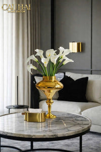 Maison Couture - Bình Hoa Thuỷ Tinh Mạ Vàng Calice d’Or Lacquered 40-CẬU HAI HOME DECOR