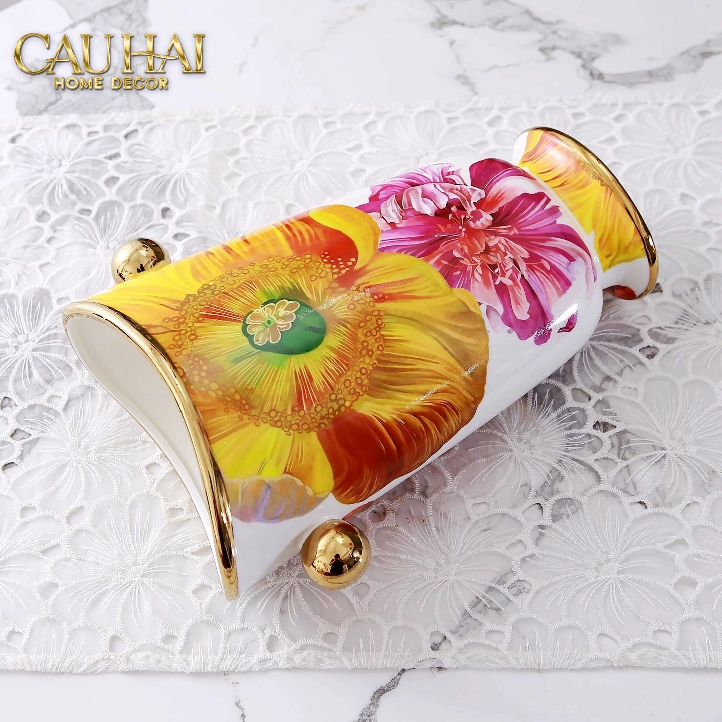 Maison Couture - Bình Hoa Vase de la Prospérité Florissante H28 - CẬU HAI HOME DECOR