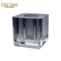 Maison Couture - Bình Lọ Hoa Pha Lê Lập Phương Savoir Ambre Cube Vase – Modern Cristalleries Block 10x10x10-CẬU HAI HOME DECOR