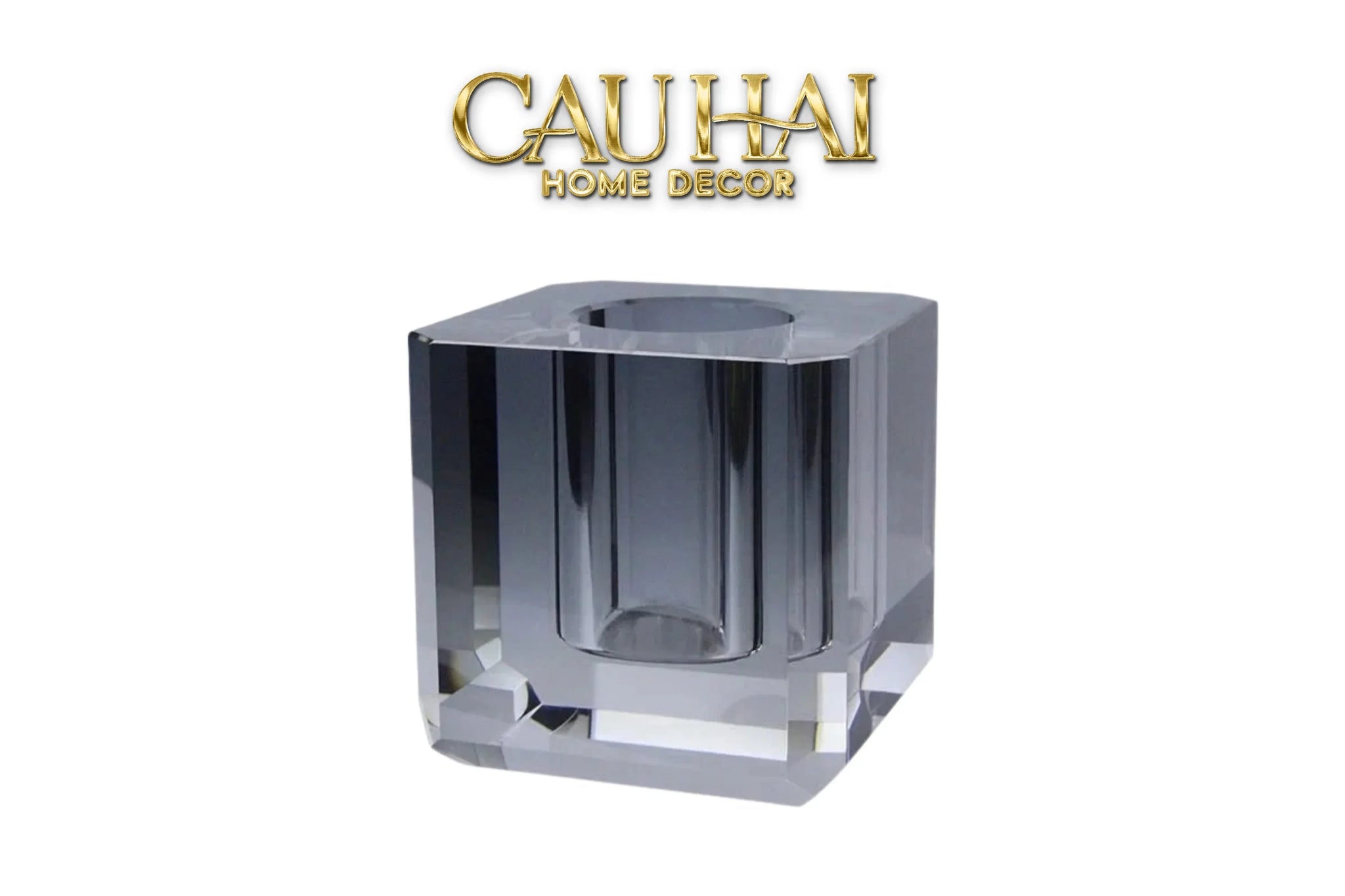 Maison Couture - Bình Lọ Hoa Pha Lê Lập Phương Savoir Ambre Cube Vase – Modern Cristalleries Block 10x10x10-CẬU HAI HOME DECOR