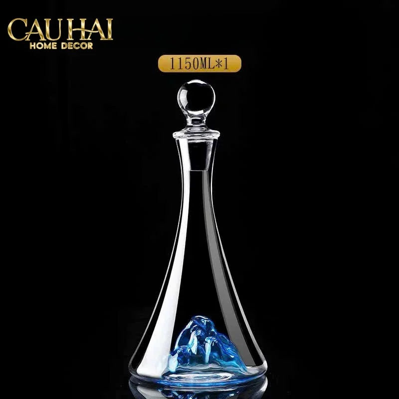 Maison Couture - Bình Pha Lê Decanter Red Wine Oceanami Blue Gems 1150Ml-CẬU HAI HOME DECOR