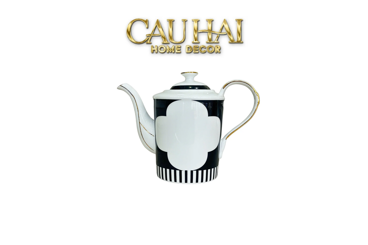 Maison Couture - Binh Tra Château Clover Signature - L’Atelier Rayé Tasses & Soucoupes-BỘ BÌNH TRÀ-CẬU HAI HOME DECOR-CẬU HAI HOME DECOR