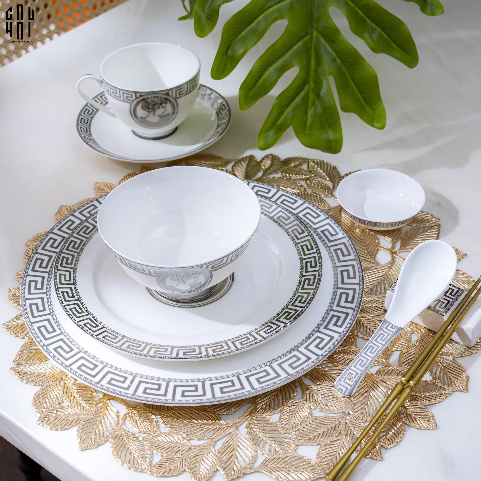 Maison Couture - Bộ Đĩa Âu 1 Người Dinner Set Au Revoir Eleanor 8Pcs-CẬU HAI HOME DECOR