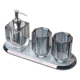Maison Couture - Bộ Phụ Kiện Nhà Tắm Cristalleries Facette Graphite 4 Pcs-Set nhà tắm bathroom vanities-CẬU HAI HOME DECOR-CẬU HAI HOME DECOR