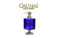 Maison Couture – Chai Kit Lotion Deepsea Blue Cristalleries Cube Impérial Vanities 8.5x7x19.5 220Ml-CẬU HAI HOME DECOR