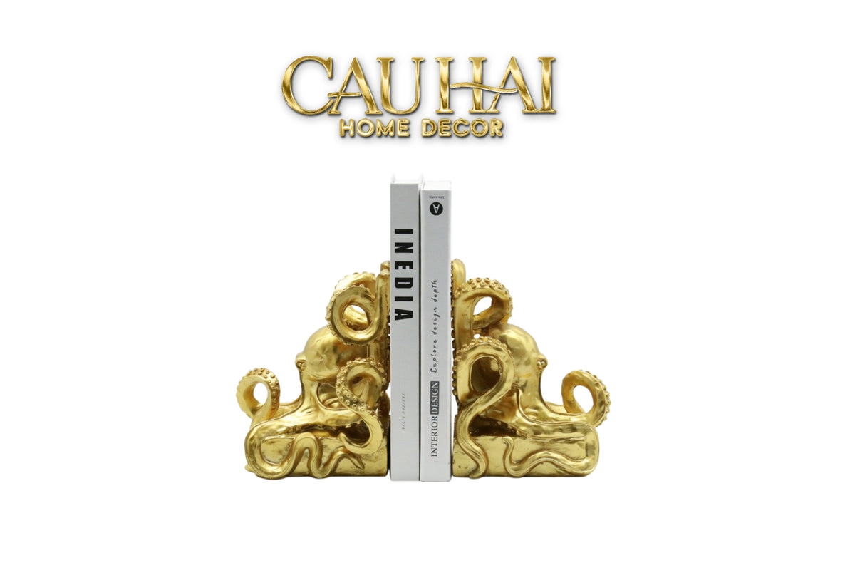 Maison Couture - Chặn Sách Bạch Tuộc Octavia D’Or 30×13×H20-SÁCH TRANG TRÍ-CẬU HAI HOME DECOR-CẬU HAI HOME DECOR
