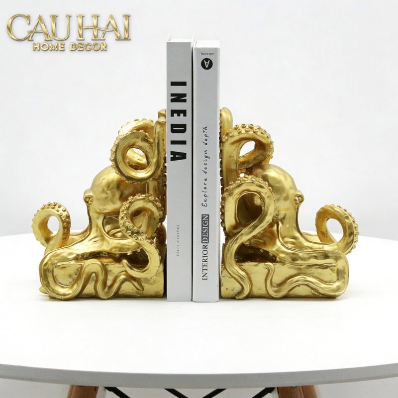 Maison Couture - Chặn Sách Bạch Tuộc Octavia D’Or 30×13×H20-SÁCH TRANG TRÍ-CẬU HAI HOME DECOR-CẬU HAI HOME DECOR
