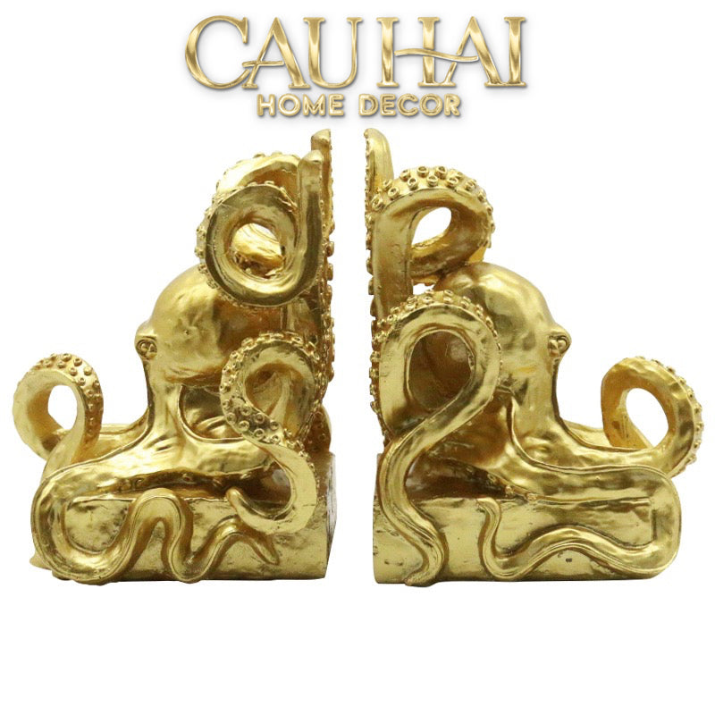 Maison Couture - Chặn Sách Bạch Tuộc Octavia D’Or 30×13×H20-SÁCH TRANG TRÍ-CẬU HAI HOME DECOR-CẬU HAI HOME DECOR