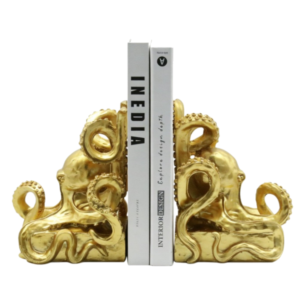 Maison Couture - Chặn Sách Bạch Tuộc Octavia D’Or 30×13×H20-SÁCH TRANG TRÍ-CẬU HAI HOME DECOR-CẬU HAI HOME DECOR