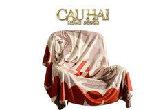 Maison Couture - Chăn Sofa Rouge l Velour Équestre Médaillon Velvet Blanket 150-CẬU HAI HOME DECOR