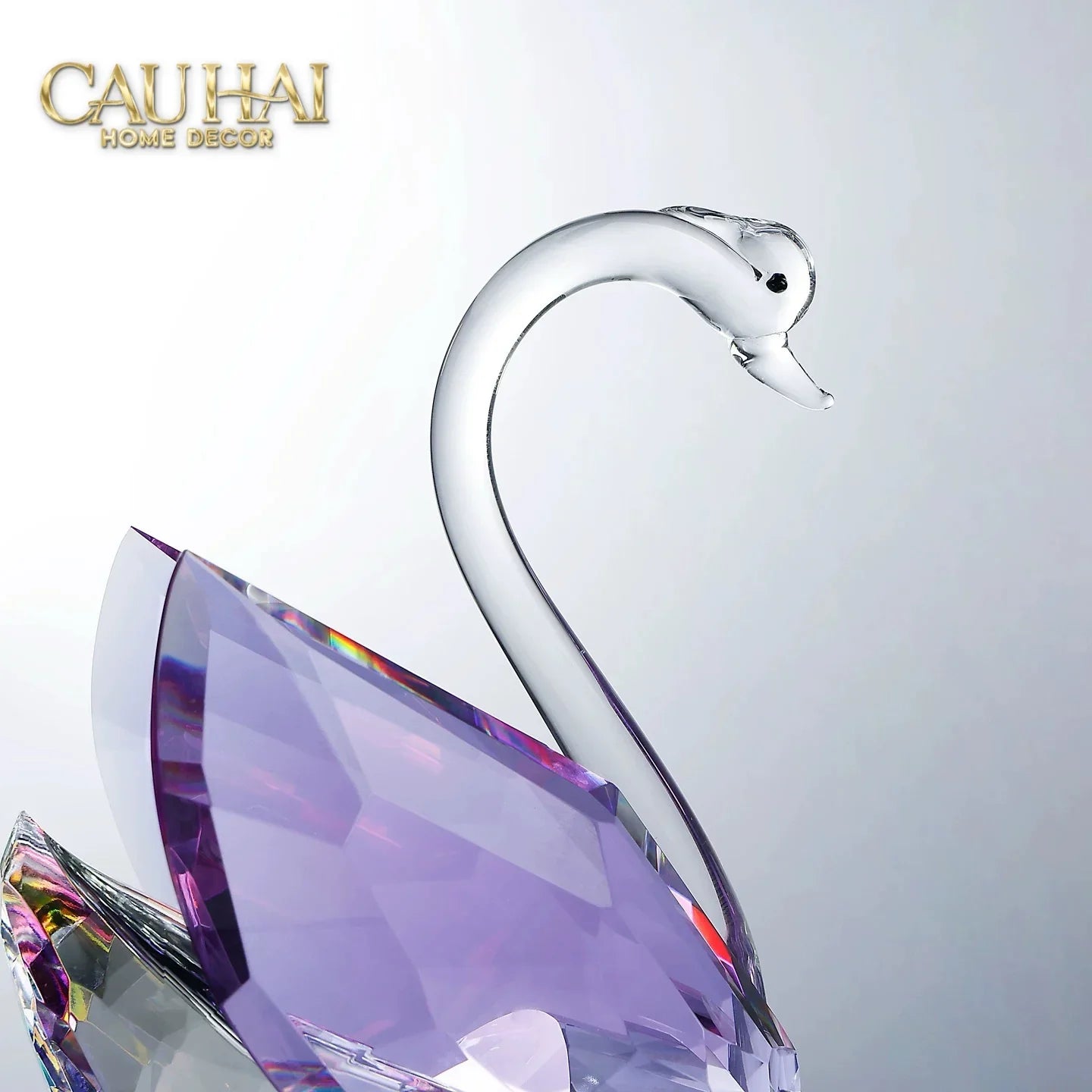 Maison Couture - Đế Đỡ Rượu Thiên Nga Pha Lê Cao Cấp Critalleries Divinity Swan Wine Holder 20x28-CẬU HAI HOME DECOR