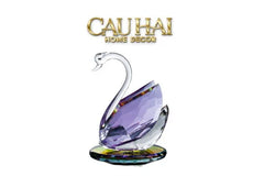 Maison Couture - Đế Đỡ Rượu Thiên Nga Pha Lê Cao Cấp Critalleries Divinity Swan Wine Holder 20x28-CẬU HAI HOME DECOR