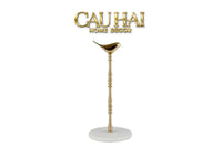 Maison Couture - Đế Giấy Lau Bếp / Giấy Ăn Bằng Đồng Đá Marble Finial Bird Paper Towel Stand 15x34-CẬU HAI HOME DECOR