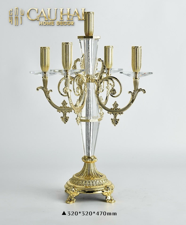 Maison Couture - Đế Nến Pha Lê Cristalleries Versailles Chanderlier H47-ĐẾ NẾN-Đối tác tại Trung Quốc theo từng đơn đặt hàng-CẬU HAI HOME DECOR