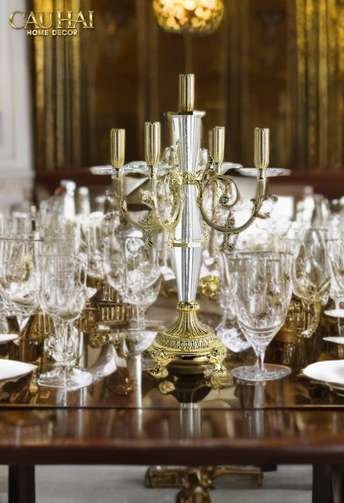 Maison Couture - Đế Nến Pha Lê Cristalleries Versailles Chanderlier H47-ĐẾ NẾN-Đối tác tại Trung Quốc theo từng đơn đặt hàng-CẬU HAI HOME DECOR