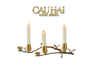 Maison Couture - Đế Nến Trang Trí Đồng Nhánh Olive - Indira Atélier Centerpiece Candle Holders D44x9-CẬU HAI HOME DECOR