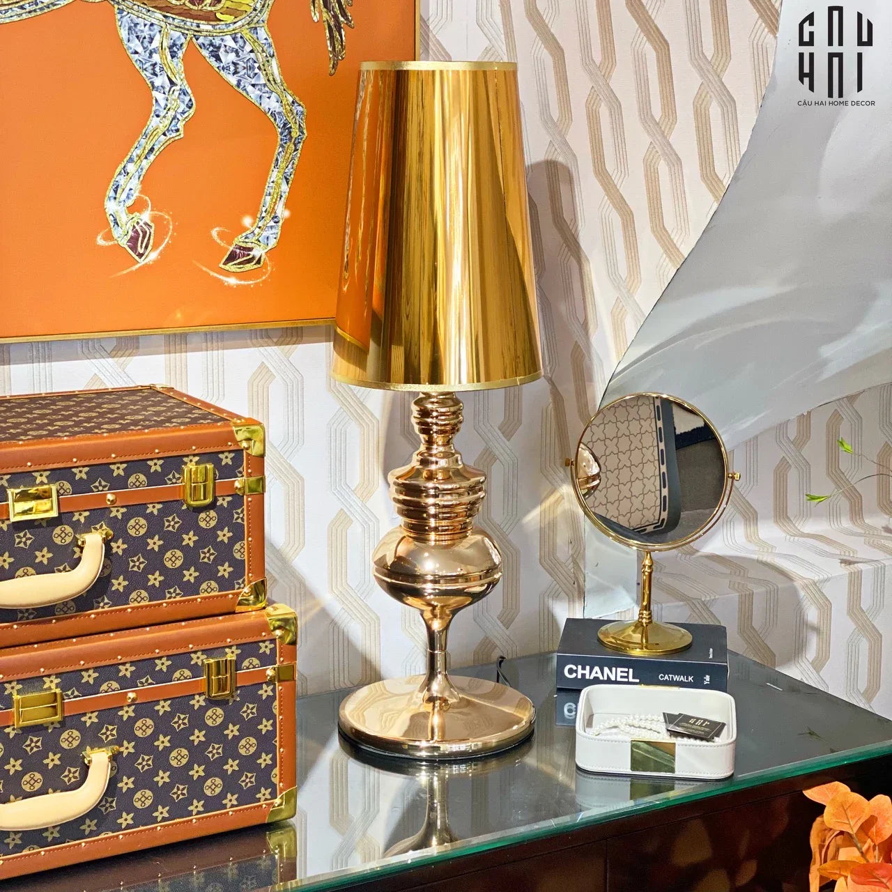 Maison Couture - Đèn Bàn Andrew Iconique Allure Métallique Gold H78-CẬU HAI HOME DECOR