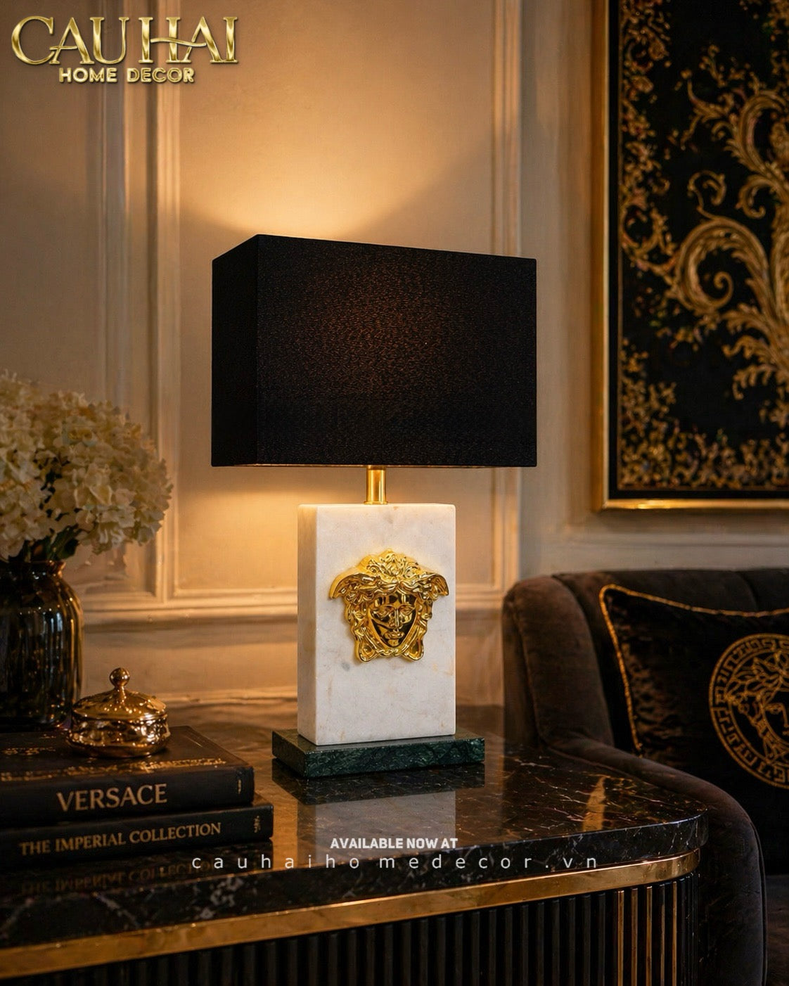 Maison Couture - Đèn Bàn Atélier Medusa Lumière Savoir Side Table Lamp Spéciale By CAHA 40x20x70-CẬU HAI HOME DECOR