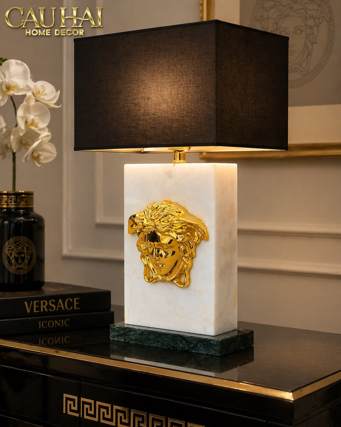 Maison Couture - Đèn Bàn Atélier Medusa Lumière Savoir Side Table Lamp Spéciale By CAHA 40x20x70-CẬU HAI HOME DECOR