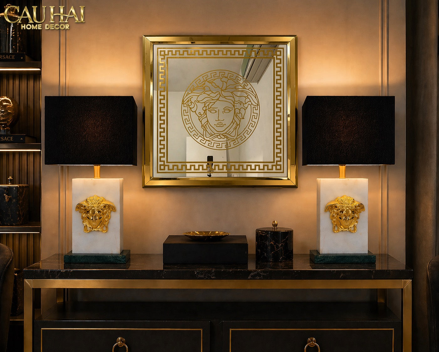 Maison Couture - Đèn Bàn Atélier Medusa Lumière Savoir Side Table Lamp Spéciale By CAHA 40x20x70-CẬU HAI HOME DECOR