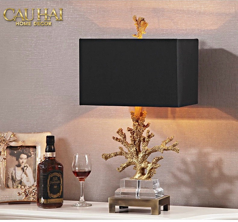 Maison Couture - Đèn Bàn Gilded Coral Side Table Lamp H62-CẬU HAI HOME DECOR