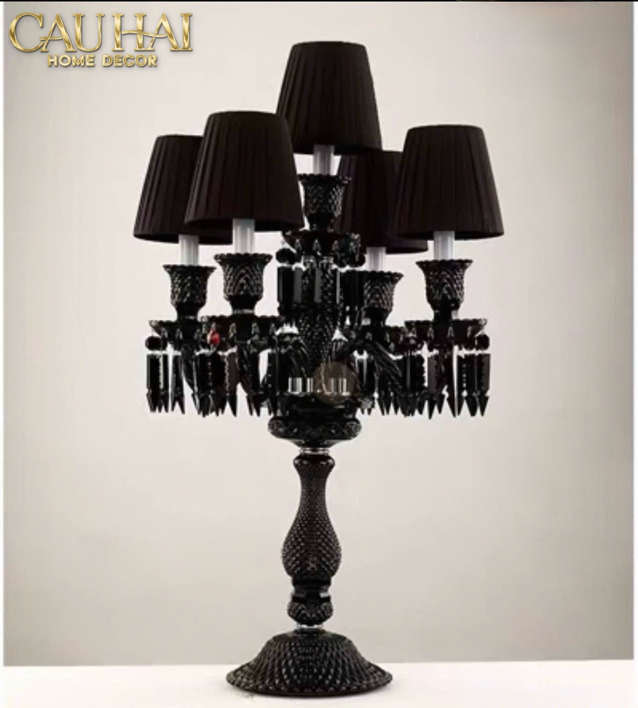 Maison Couture - Đèn Pha Lê 5 Đỉnh Candelabre Couronne Zénith En Cristalleries Classique H72 - CẬU HAI HOME DECOR